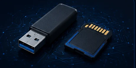 Memoria USB y tarjeta SD